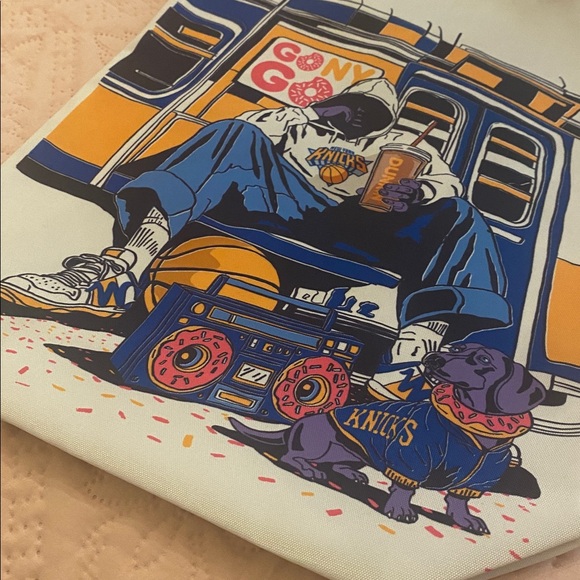 OFFICIAL Dunkin’ Donuts x New York Knicks MADSTEEZ Tote Bag - RARE - Picture 6 of 6